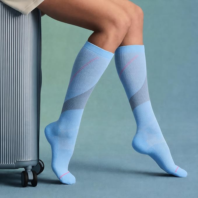 4 Pairs Compression Socks For Women and Men 20-30mmHg Graduated Compression Circulation Support Socks For Travel - Image 2