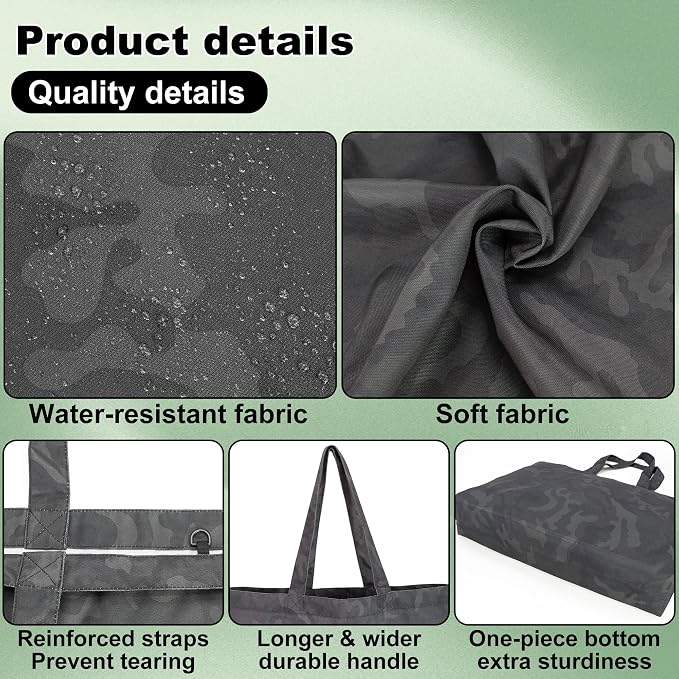 HOLYLUCK Tote Bag with a Detachable Small Bag, Foldable Reusable Grocery Bags 20L Shopping Bag - Image 5
