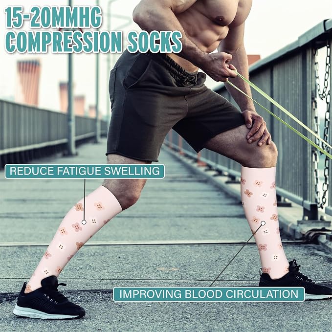 3 Pairs Compression Socks for Women & Men 15-20 mmHg- Best Support for Nurses, Running, Hiking, Recovery & Flight Socks - Image 3