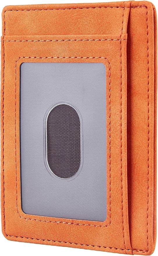 Travelambo Slim Wallet Front Pocket Minimalist Leather RFID Blocking Medium Size - Image 3