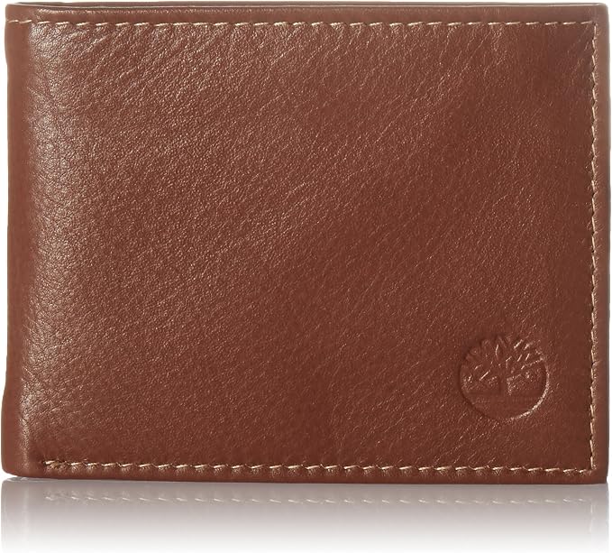 Timberland Men's Wellington Leather Rfid Bifold Commuter Security Wallet, Cognac, One Size by Unknown
