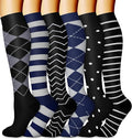 CHARMKING 6 Pairs-Compression Socks for Women & Men Circulation Best Support for Nurses, Running, Athletic,Flight Travel by CHARMKING