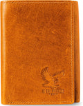 BULL GUARD Best Leather Men's RFID Trifold Wallet With ID Great Outdoor Wallet by BullGuard