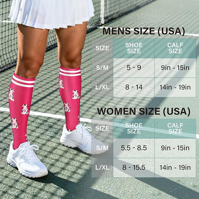 Acture 6 Pack Compression Socks for Women and Men - Knee High for Medical, Running, Nurses, Travel - Image 3