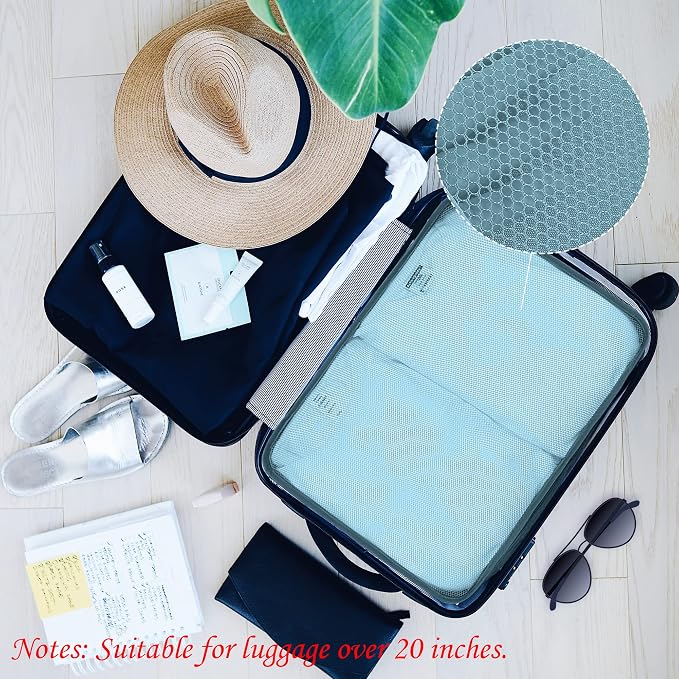 Packing Cubes Set, 2 Pcs Packing Organizers Set for Suitcases (Grey blue) - Image 4