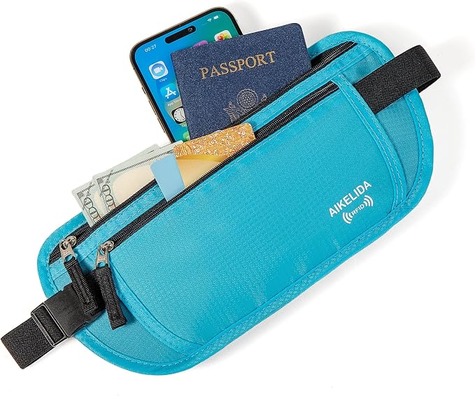 Travel Money Belt - Slim Passport Holder Travel Wallet with RFID Blocking Travel Pouch Undercover Fanny Pack for Women Men - Image 4