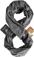 Zero Grid Infinity Travel Scarf Loop with Hidden Zipper Pockets for Passport, Phone, Cash, Cards by ZeroGrid