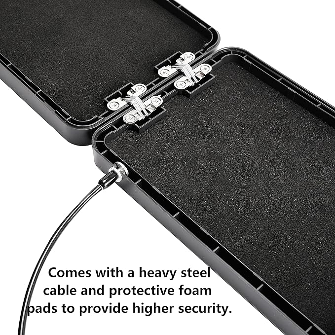 Adoreal Gun Safes for Pistols, Small Pistol Safe Handgun Portable Safe with 4 Digits Combination Lock for Gun Storage, Plastic Handgun Case for Car, Home, Travel - Image 4