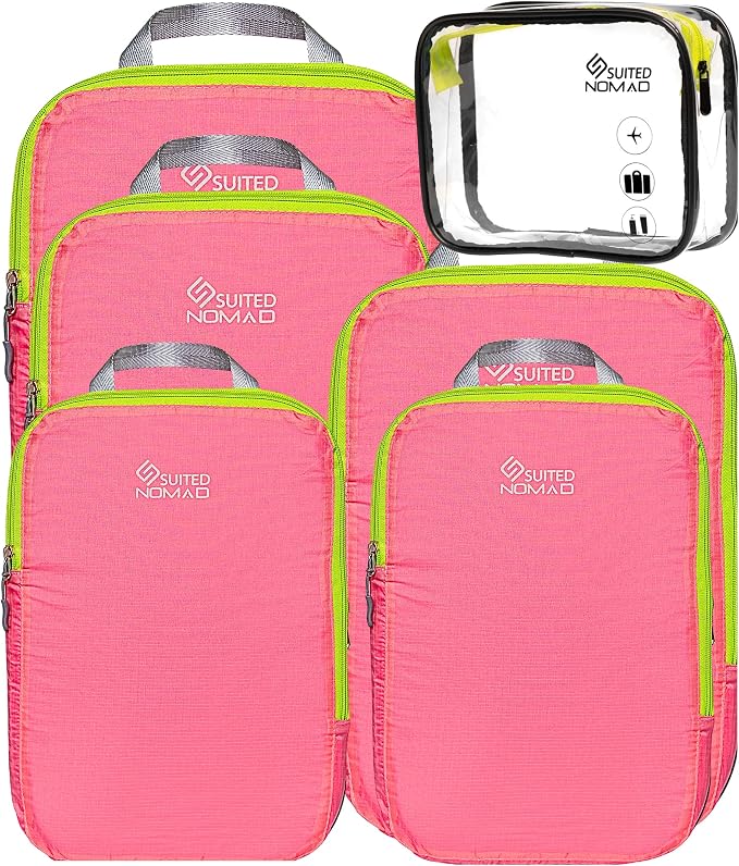 Compression Packing Cubes Set, Suitcase and Backpack Travel Organizer Bags | Ultralight and breatheable material by SUITEDNOMAD