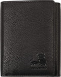 BULL GUARD Best Leather Men's RFID Trifold Wallet With ID Great Outdoor Wallet Durable Top Grain Leather Forest Brown, Double Cash Comparment with Secret Pocket, Compact & Secure Design, In Gift Box by BullGuard