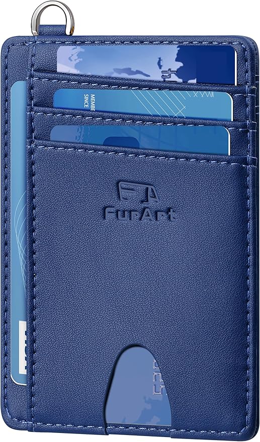 FurArt Slim Minimalist Wallet RFID Credit Card Holder for Men | slim minimalist compact rfid id window thin by FurArt
