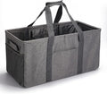 Joyfol Day Extra Large Utility Tote Bag, Reusable Grocery Bags Foldable,Upgraded Metal Frame, With Sturdy Handles Reinforced Bottom Heavy Duty Oxford Fabric Moving Shopping Bags, Gray by JoyfolDay