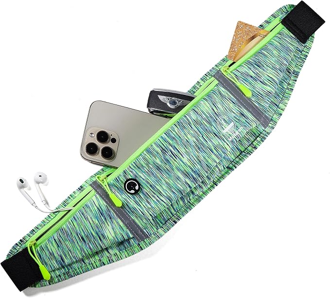 Running Belt Slim Fanny Pack Jogging Pouch Phone Holder Waist Pack - Green - Image 6