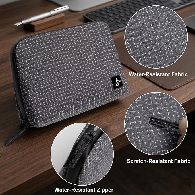 simtoper Electronic Organizer Travel Case – Waterproof Cable Bag for Cord, Charger, Hard Disk, Power Bank – Small Tech Storage for Travel, Backpack, Business Trip, Airplane - Image 3