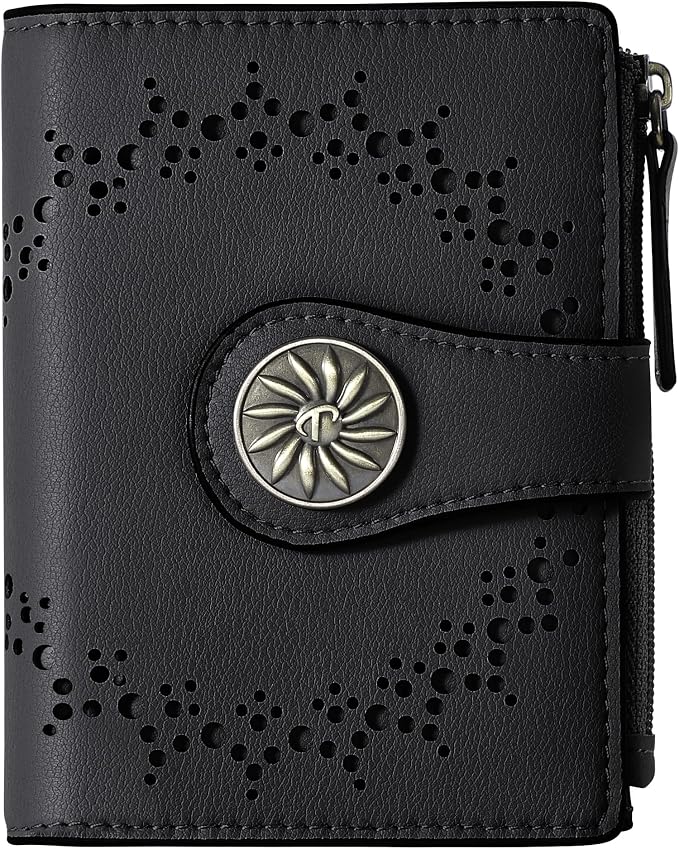 Tipmile Small Wallet for Women Bifold RFID Blocking Card Holder Leather Wallets with Zipper Coin Pocket by Tipmile