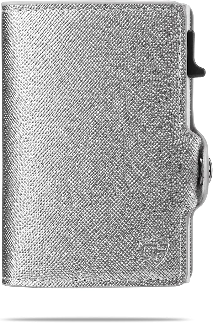 Pop Up Wallet for Women RFID Wallet Slim Aluminum Card Holders | Holds 4-6 Cards with Cash & ID Storage, Featuring One Click Metal Card Ejector & Slim PU Leather Design for Daily Carry - Image 9