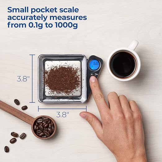American Weigh Scales Blade Series Digital Pocket Gram Scale 1000g x 0.1g | Precision Mini Scale 0.1g Accuracy, Pocket Scale for Kitchen, Gold, Gems & Coin Scale, Smart Digital & Compact Scale - Image 3
