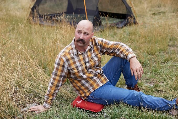 Teton Camping Seat Cushion; Stadium Seat; Office Chair; Car Pad; Inflatable, Redwood - Image 7