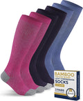 Pembrook® Bamboo Viscose Light Compression Socks - 3 Pairs | 8-15 mmhg Compression Socks | Knee High Comfort Support Socks by Pembrook