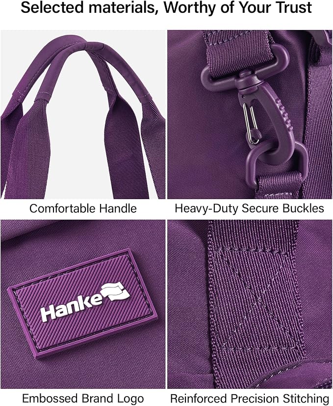 Hanke 40L Foldable Expandable Travel Tote Bag,Wet Dry Separation Laptop Weekender Carry On Bag for Travel Gym Beach Daily Use - Image 10