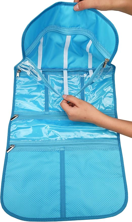 Freegrace Premium Hanging Toiletry Bag for Travel - Cosmetic, Jewelry, Toiletry, Makeup & Accessory Storage Organizer Bag, Large Size for Women & Men - Image 3