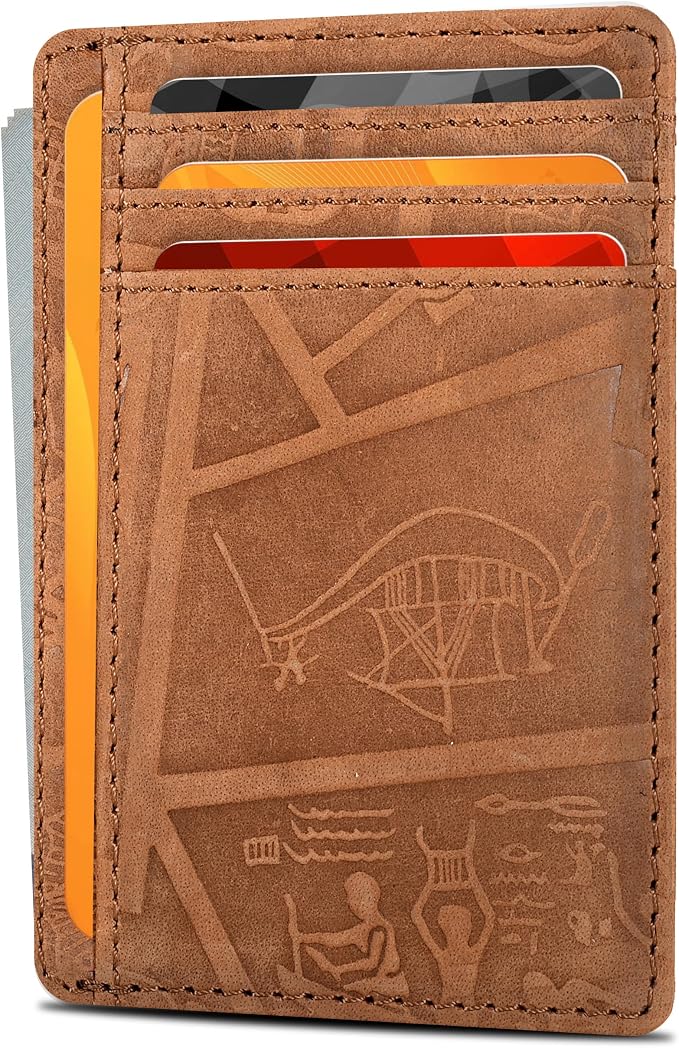 Oak Leathers RFID Blocking Leather Card Holder - Slim Minimalist Wallet by OakLeathers