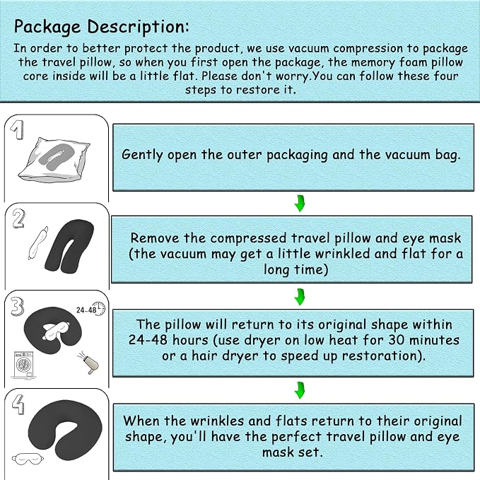 Cute Travel Pillow with Sleep Eye Mask Cartoon Headrest & Neck Pillow for Kids Boys & Girls, Teens, Travel Accessories for Airplane, Car, Recline, Home Use Memory Foam Flight - Cute Yellow Corgi - Image 4