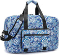 F.FETIVIN Weekender Bag Carry On Travel Duffle Bag Medium Overnight Bag for Women (Blue Paisley) by FFETIVIN