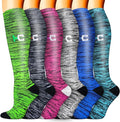 Sooverki Compression Socks for Women & Men 6 Pairs is Best Supportive Knee High Stockings for Circulation, Travel, Nurses by Sooverki