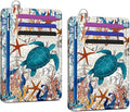 SEAVILIA Small Credit Card Holder for Women, Slim RFID Blocking Wallet | Cute Mini ID Card Case, Thin Minimalist Pocket Wallet, Gift for Girls, Sea Turtle (2 Pack) by seavilia