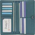 Bveyzi Ultra Slim Thin Leather RFID Blocking Credit Card Holder Bifold Clutch Wallets for Women by Bveyzi