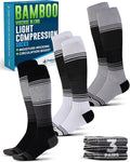 Doctor's Select® Bamboo Viscose Light Compression Socks for Women & Men - 3 Pairs, 8-15 mmHg Compression Socks, Knee High by DoctorsSelect