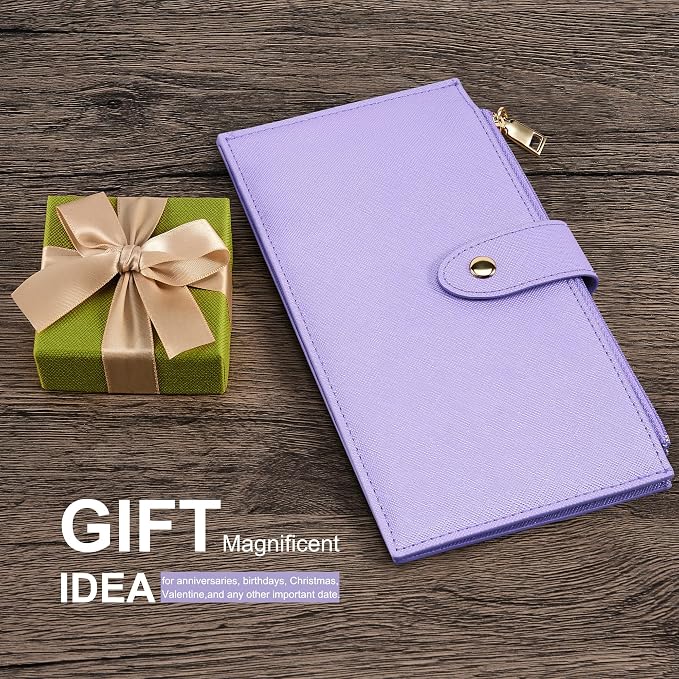 Travelambo RFID Wallet Women Large Size Bifold Multi Card Wallet Case with Zipper Pocke Credit Card Holder for Women - Image 7
