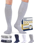Pembrook® Light Compression Socks for Men & Women - 3 Pairs | 8-15 mmhg Compression Dress Socks for Men | Support Socks by Pembrook
