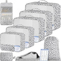 BAGAIL 9 Set Packing Cubes with Packing List Luggage Packing Organizers for Travel Accessories (Grey leopard) by BAGAIL