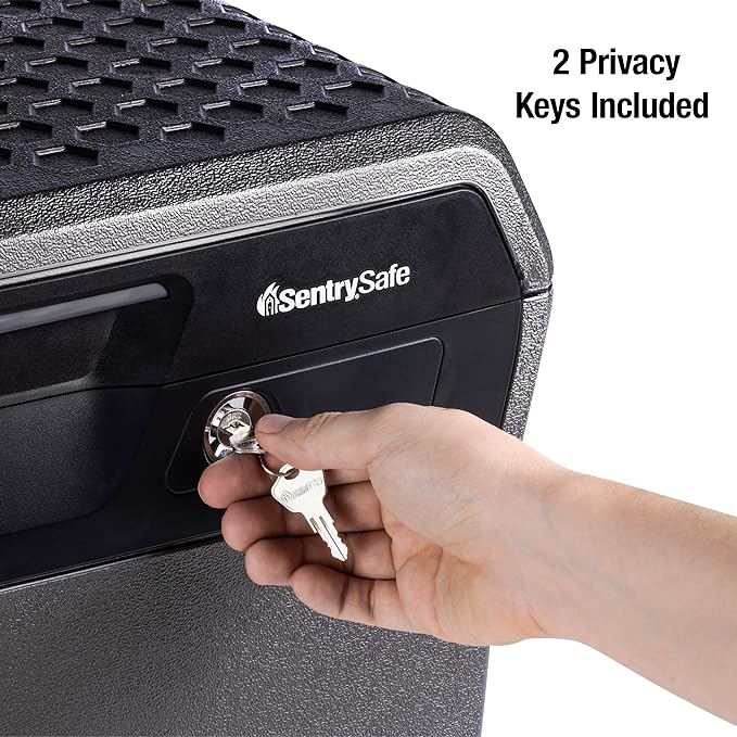 SentrySafe Fireproof and Waterproof Lock Box with Key Lock, File Safe with Carrying Handles for Documents, 0.66 Cubic Feet, 14.1 x 16.6 x 13.8 Inches, FHW40100 | File Folder Safe With Fire and Water Resistant Protection, Key Lock Security, Built-in Car... - Image 6