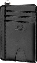 FurArt Slim Minimalist Wallet RFID Credit Card Holder for Men | slim minimalist compact rfid id window thin by FurArt