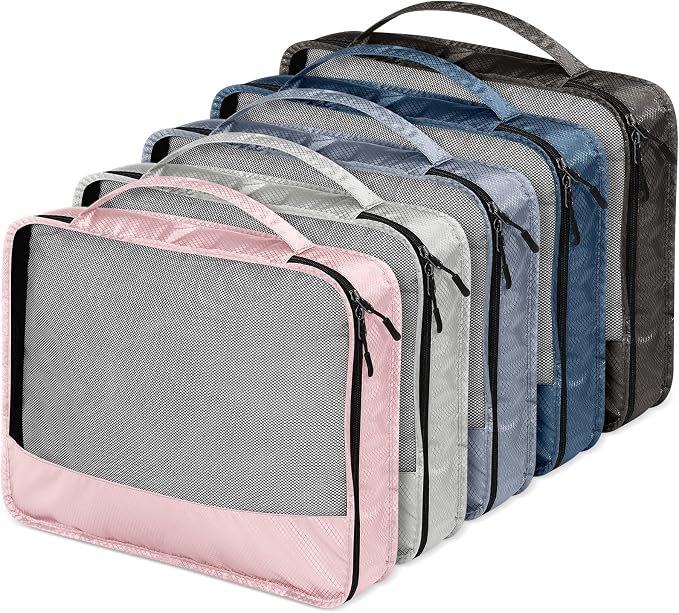5 Pcs Packing Cubes for Suitcase Large Travel Cubes Carry on Luggage Organizer Bags for Clothes Accessories(L,Morandi) - Image 5
