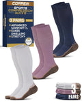 Pembrook 3 Pairs Copper Mens Compression Socks 20-30 mmHg, Running, Hiking, Athletic Cycling, Travel | Circulation Support by Pembrook