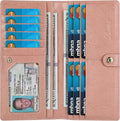 Ultra Slim Thin Leather Women Wallet RFID Blocking Credit Card Holder Bifold Long Ladies Billfold by Lavemi