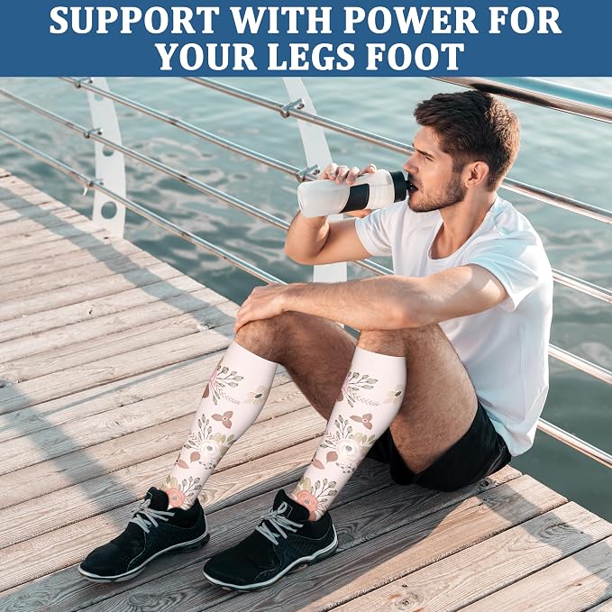 FEYHAY Copper Compression Socks (3 Pairs) 15-20 mmHg Circulation is Best Athletic & Daily for Men & Women, Running, Climbing - Image 4