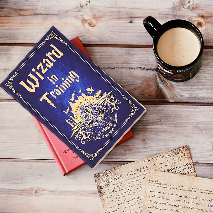 Wizard Book Safe with Real Pages, Hollow Book Box Hidden Storage with Classic Key Lock, Decorative Secret Diversion Safe, Money Hiding Box for Cash Savings, 9.3"x6.0"x2.3" - Image 9