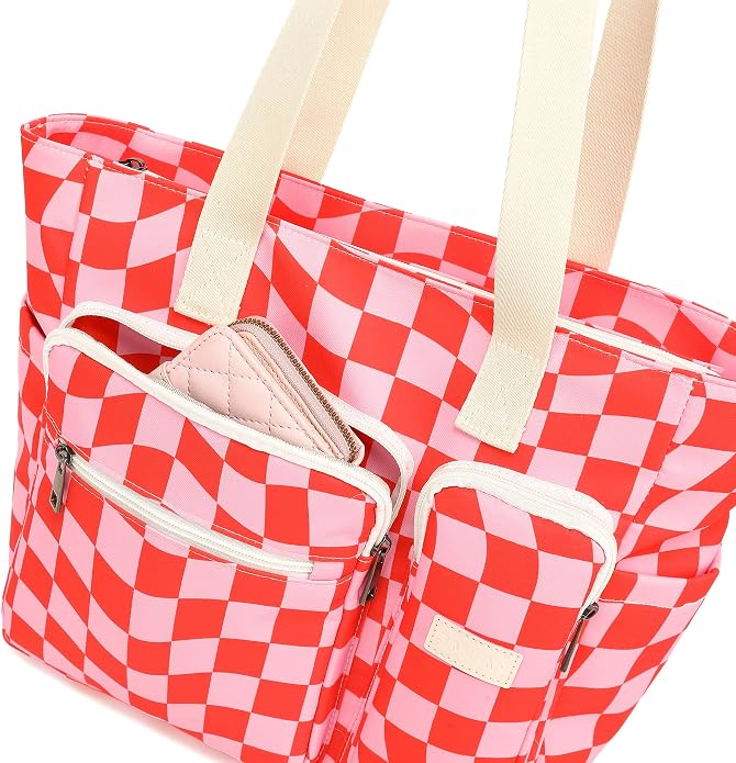 Women Tote Bag With Muti-Pockets,Lightweight Shoulder Bag,Large Capacity Handbag for Travel, Work, Gym - Image 2