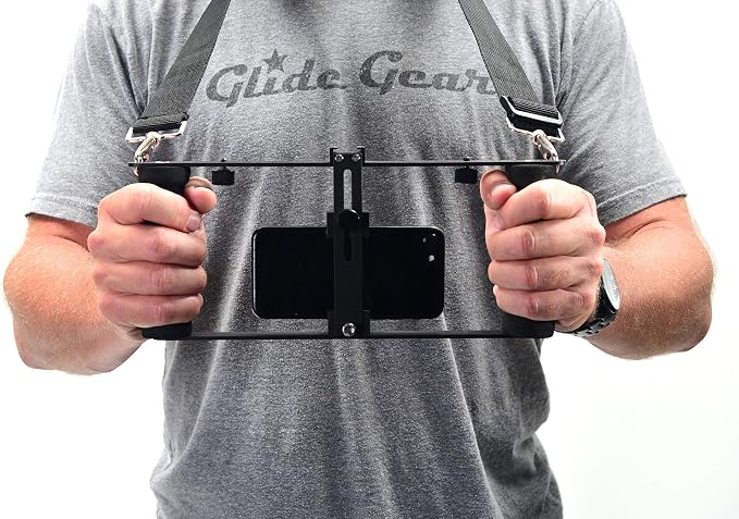 Glide Gear DM100 All Metal Professional Smartphone iPhone Mount Video Teleprompter Adapter Holder Shooter Camera Rig Phone Video-Maker Film-Maker Videographer for All Smartphones by Glide+Gear