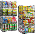JKsmart 8-Tier XXL Stackable Wire Basket, Pantry Organizers and Storage | Stackable Storage Bins with Dividers & Handles for Pantry Kitchen & Snacks Fruits Veggies & Can Organizer by JKsmart