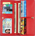 Ultra Slim Thin Leather Women Wallet RFID Blocking Credit Card Holder Bifold Long Ladies Billfold by Lavemi