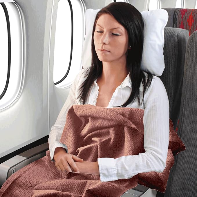 Personal Travel Blanket for Cars, Airplanes or Home Use, Throw Blanket Size, 39" x 59", Rose Gold (LEV549XXRSGD29) - Image 2