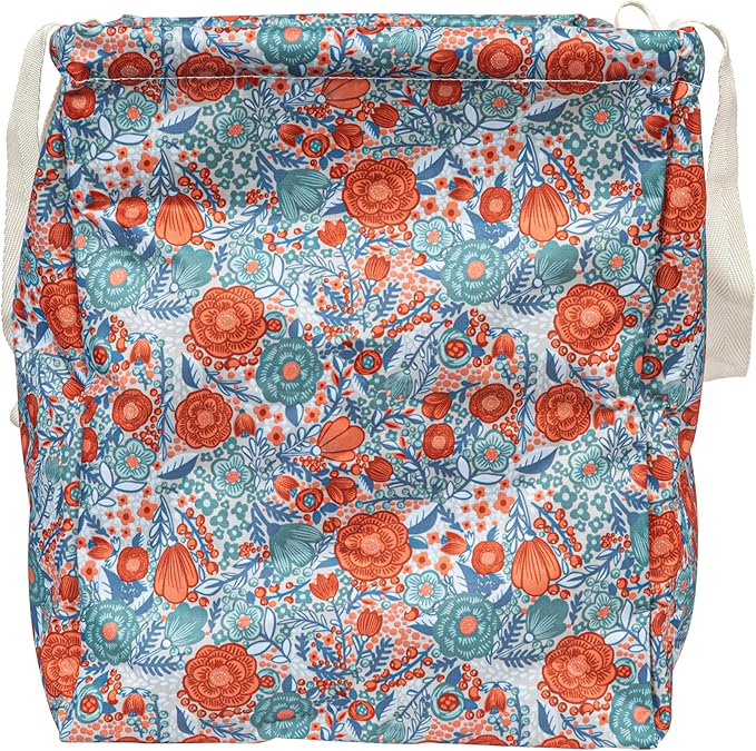 Household Essentials Flower Print Krush Container All-Purpose Utility Tote, Multicolor - Image 6