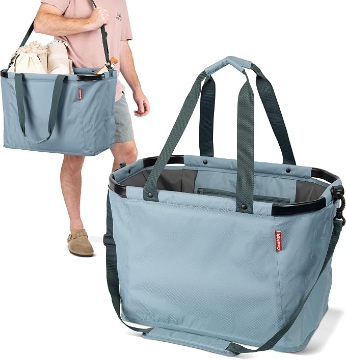 CleverMade Gear Hauler Pro Collapsible Tote Bag, 55L Outdoor Tote | Haul Bulky Gear Without Sagging | Aluminum Frame Holds 100 lb, While Shoulder and Crossbody Straps Offer Flexible Carry - Image 8
