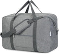 Narwey Foldable Carry on Luggage 22x14x9 Airline Approved Duffle Bag for Travel Packable Duffel Bag for Traveling Airplane for Women and Men 40L (Grey (With Shoulder Strap)) by Narwey